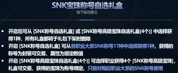 《dnf》2024五一套SNK宝珠称号自选礼盒有哪些呢？详细介绍指南